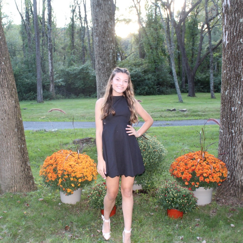 Black flowy homecoming dress